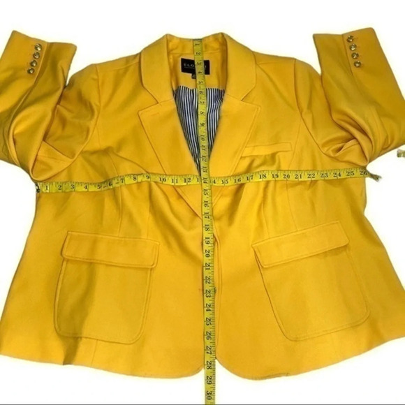 Eloquii yellow blazer size 24 petite - Picture 6 of 9